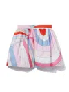 Shop Pucci Junior Iride-print Cotton Skirt In Pink