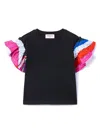 Pucci Junior Iride-print Cotton T-shirt In Black