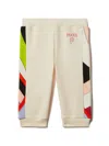 Pucci Junior Iride-print Cotton Track Pants In White