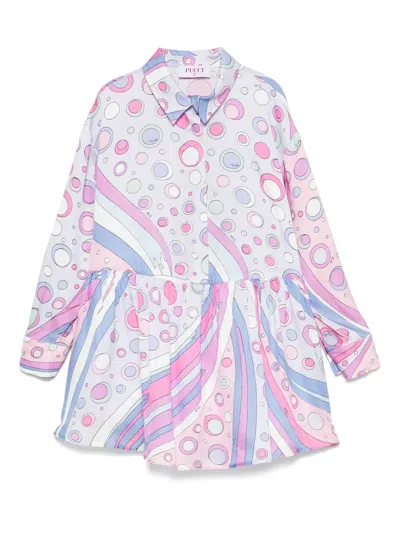 Pucci Junior Kids' Iride-print Dress In 紫色