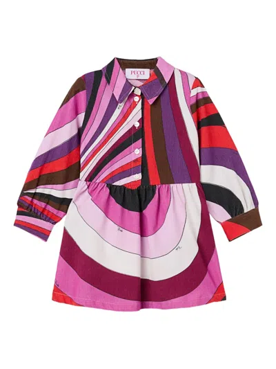 PUCCI JUNIOR IRIDE-PRINT DRESS