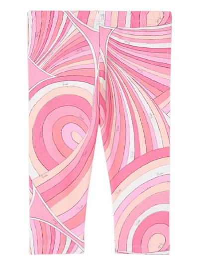 Pucci Junior Babies' Iride-print Leggings In Pink