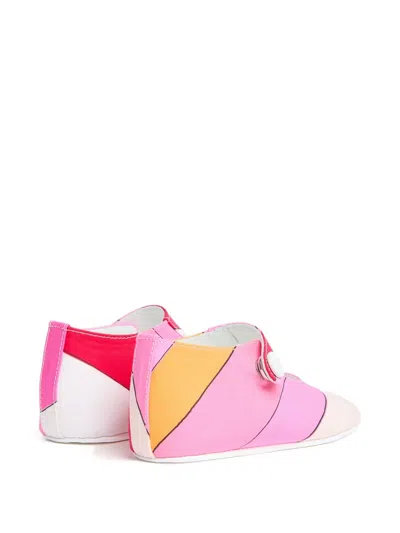 Pucci Junior Babies' Iride Print Newborn Ballerina Flats In Multi