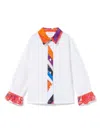 Pucci Junior Iride-print Poplin Shirt In White