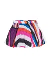 Pucci Junior Marmo-print Puffball Skirt In 粉色