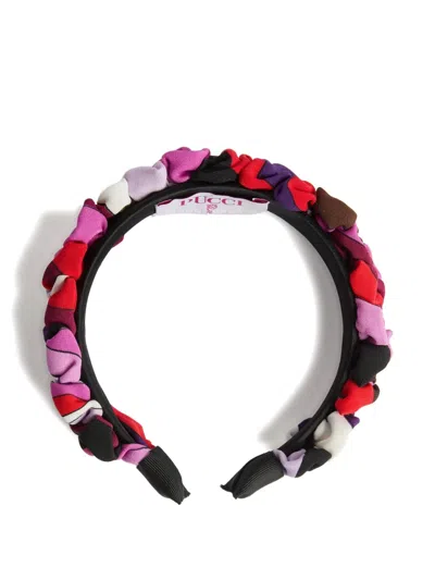 PUCCI JUNIOR IRIDE-PRINT RUCHED HEADBAND