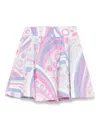 Pucci Junior Iride-print Skirt In Purple