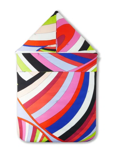 Pucci Junior Iride-print Sleeping Bag In Red