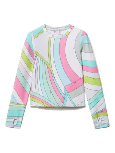 Pucci Junior Kids' Iride-print T-shirt In Multicolour