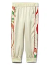 Pucci Junior Iride-print Trousers In Neutrals