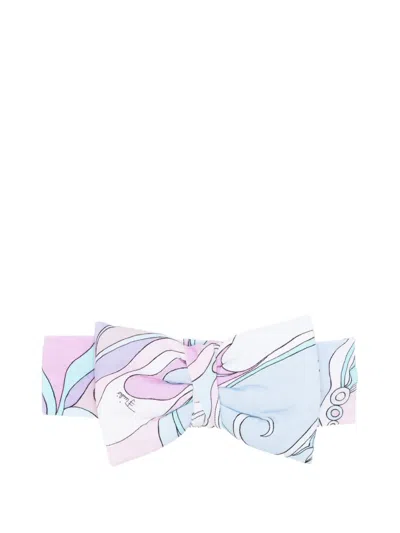 Pucci Junior Babies' Iride-print Bow Headband In Pink
