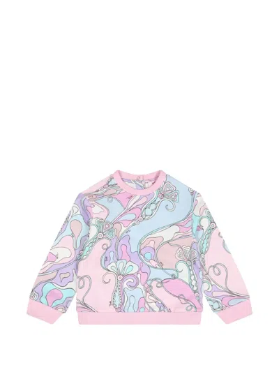 Pucci Junior Babies' Iride-print Sweatshirt In Pink