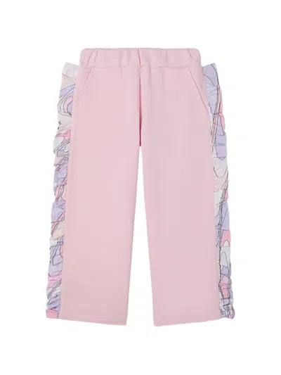 Pucci Junior Kids' Jogger Pants With Printed Details In Pink