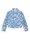 Pucci Junior Leocorno Abstract-print Shirt In Blue
