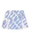 Pucci Junior Leocorno-print Mini Skirt In Blue