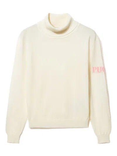 Pucci Junior Kids' Logo-appliqué Jumper In 白色