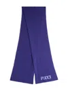 Pucci Junior Logo-detail Scarf In Blue