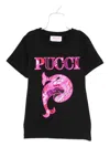 Pucci Junior Logo-embellished Paisley Print T-shirt In Black