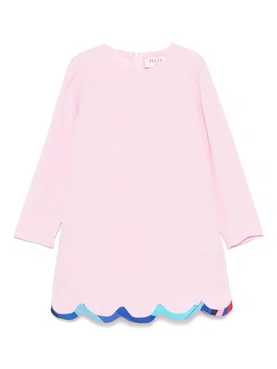 Pucci Junior Kids' Logo-embroidered Dress In Pink