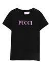 Pucci Junior Logo-embroidered T-shirt In Black