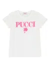 Pucci Junior Logo Fishes T-shirt In White