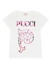 Pucci Junior Logo Fishes T-shirt In White