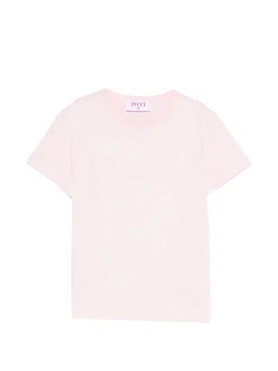 Pucci Junior Kids' Logo Graphic T-shirt In Multi