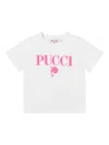 Pucci Junior Logo Graphic T-shirt In White