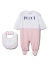 Pucci Junior Logo-print Babygrow Set In White