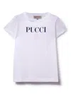 Pucci Junior Logo-print Cotton T-shirt In White