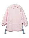 Pucci Junior Logo-print Hooded Jersey Dress In Pink