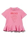 Pucci Junior Logo-print Short-sleeve Dress In Pink