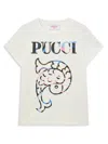 Pucci Junior Logo-print T-shirt In Neutrals