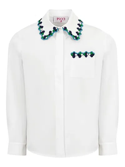 Pucci Junior Long-sleeve Shirt In White