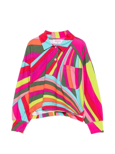 Pucci Junior Kids' Long-sleeve T-shirt In Multi