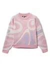 Pucci Junior Marmo-intarsia Jumper In Pink