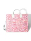 Pucci Junior Marmo-jacquard Denim Changing Bag In Pink
