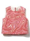 Pucci Junior Marmo-jacquard Sleeveless Top In Pink