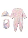 Pucci Junior Marmo-print Babygrow Set In Pink