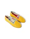 Pucci Junior Marmo-print Ballerina Shoes In Yellow