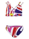Pucci Junior Marmo-print Bikini In 101ar Multicolor