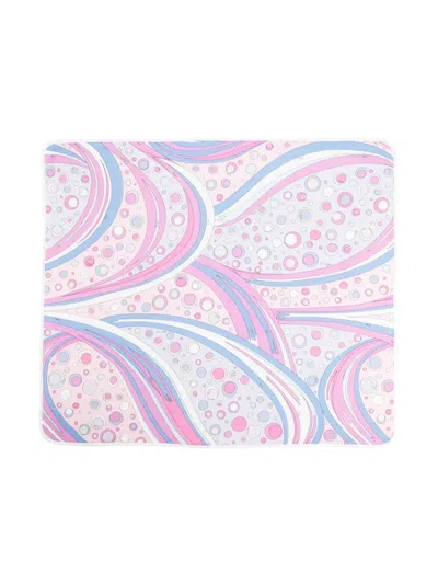 Pucci Junior Marmo-print Blanket In Pink