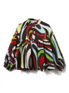 Pucci Junior Marmo-print Cotton Dress In Black