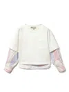Pucci Junior Marmo-print Layered Blouse In White