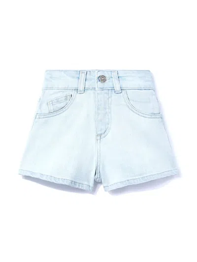 Pucci Junior Kids' Marmo-print Shorts In Blue