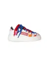 Pucci Junior Marmo-print Sneakers In White