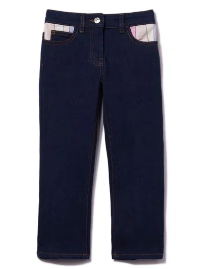 Pucci Junior Kids' Marmo-trim Trousers In Green