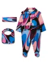 Pucci Junior Onde-print Babygrow Set In Pink