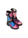 Pucci Junior Onde-print Boots In Blue