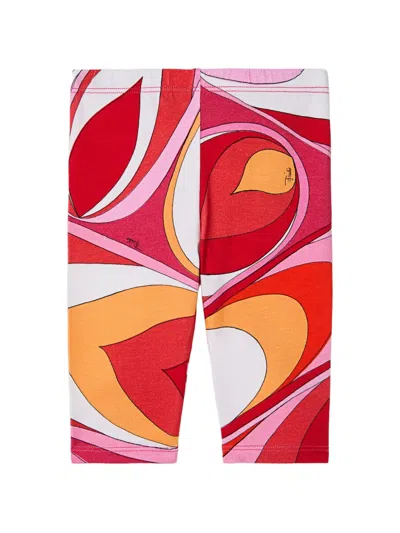 Pucci Junior Babies' Onde Print Leggings In Multi